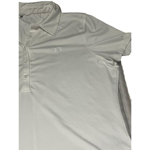 Under Armour Heat Gear Polo White Women's Size Large Excellent condition No flaw - Picture 5 of 8